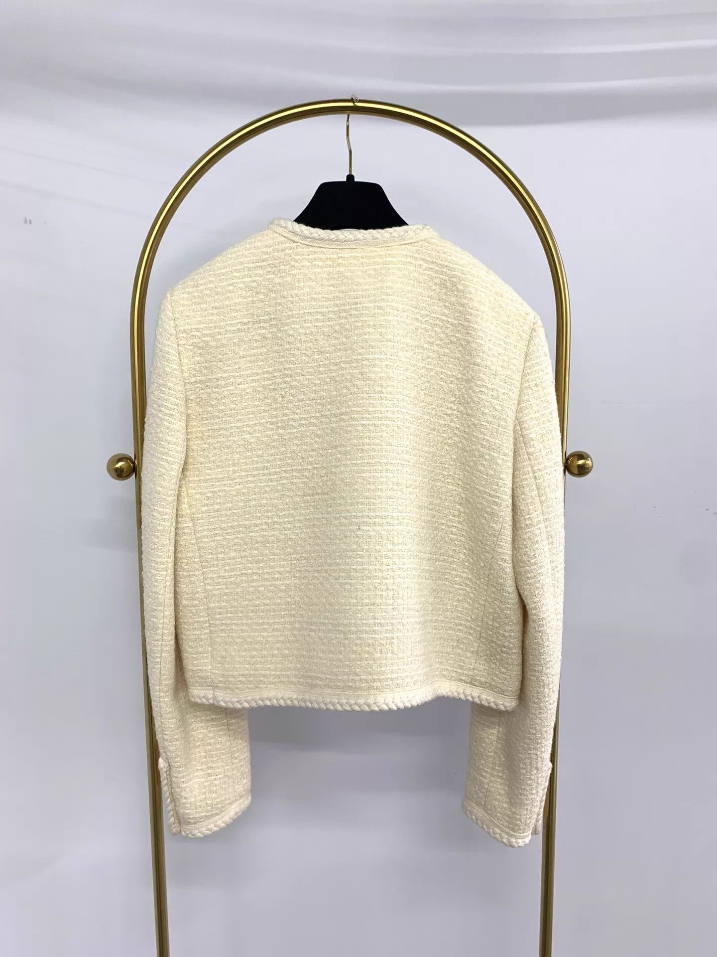 Celine Celine white gold button woven jacket FR 38 new Size XS / US 0-2 / IT 36-38 - 3 Thumbnail