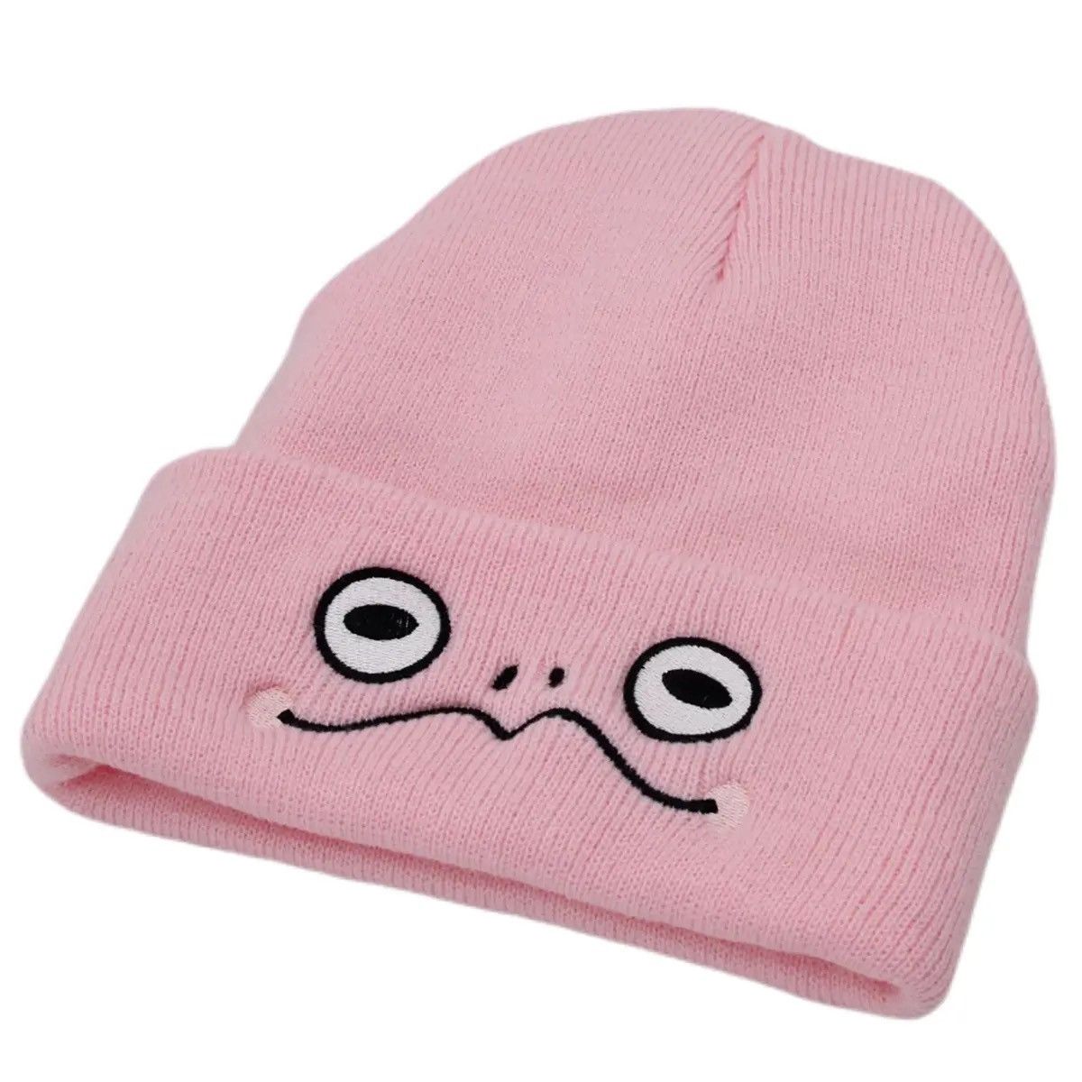 Other Sad Green Frog Knitted Hats Embroidery Size ONE SIZE - 2 Thumbnail