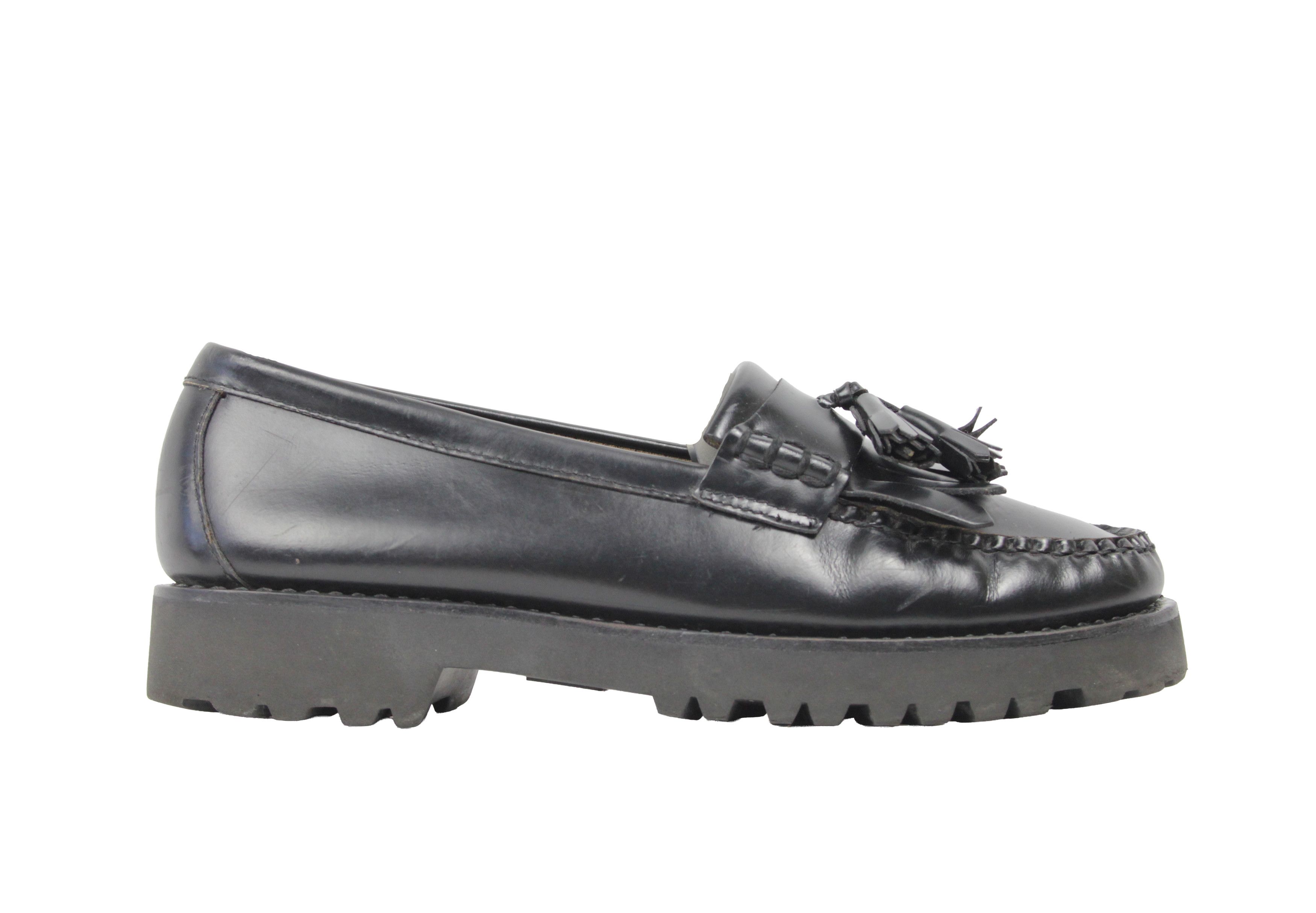 G.H. Bass & Co. Weejuns 90S Esther Kiltie Tassel Lug Sole Patent Loafers Size US 8 / IT 38 - 1 Thumbnail