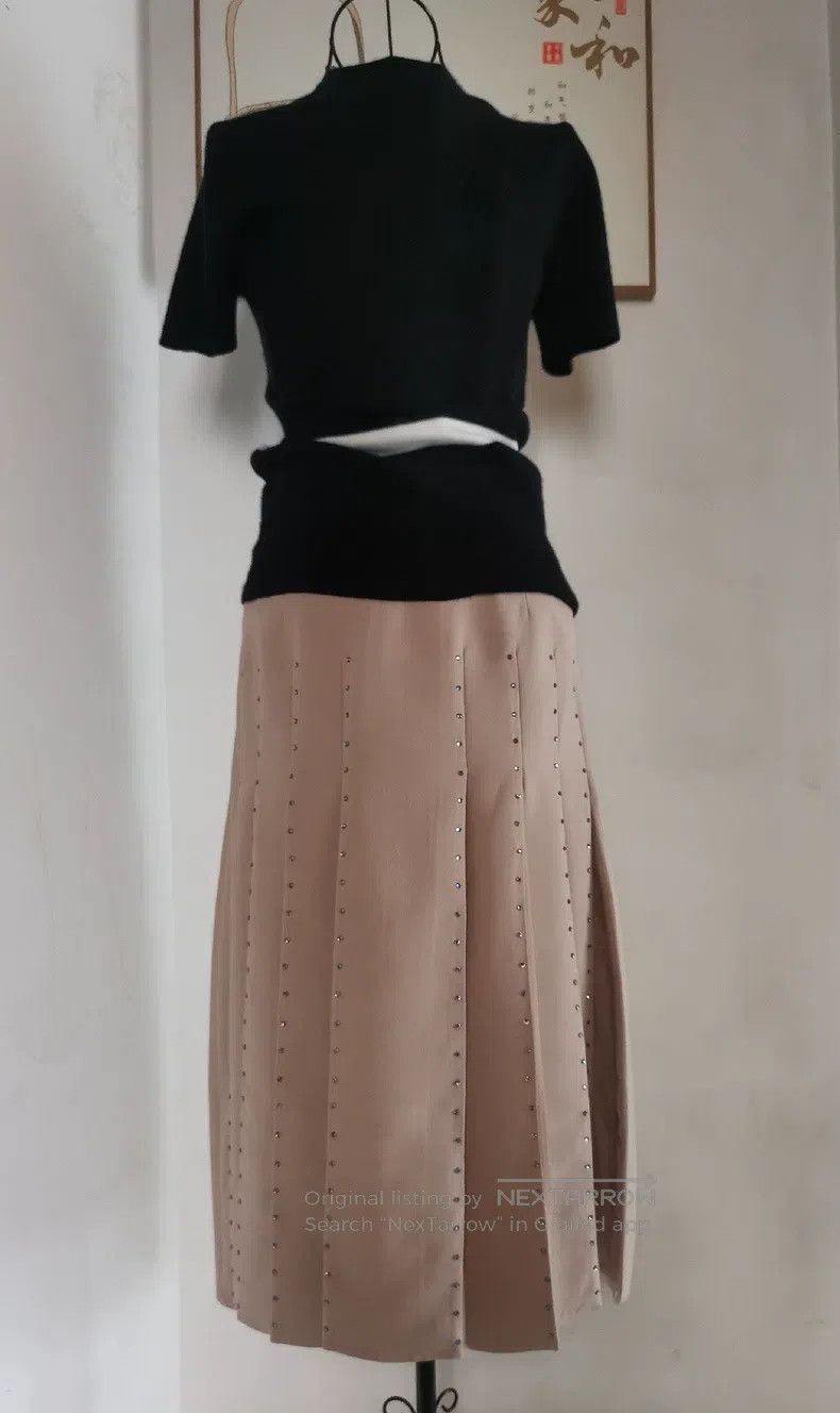 Valentino Valentino Smoked powder wool silk skirt Size S / US 4 / IT 40 - 2 Thumbnail