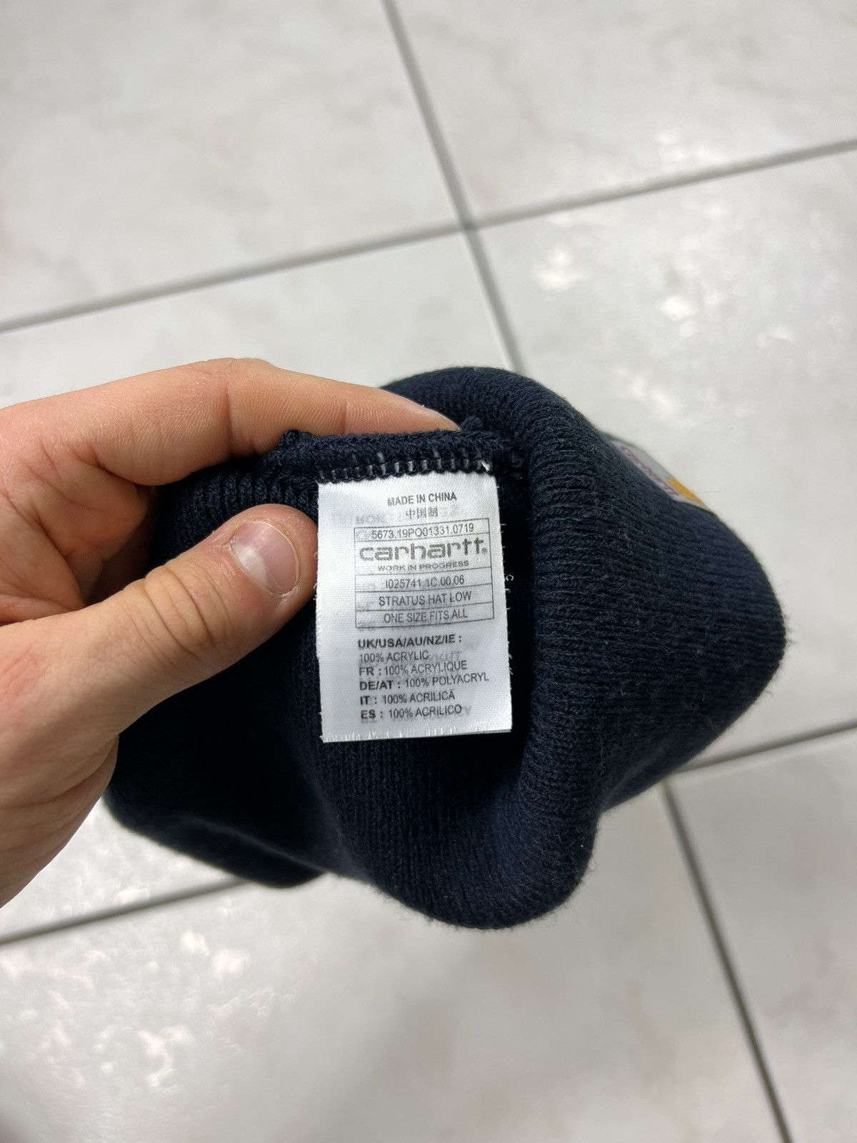 Carhartt Vintage Carhartt stratus hat low y2k knitted navy beanie hat Size ONE SIZE - 12 Thumbnail