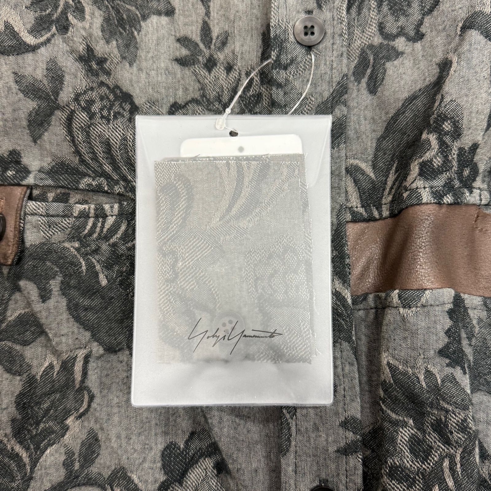 Yohji Yamamoto POUR HOMME 24aw COTTON GOBELIN+LEATHER PANAL BLOUSE Size US M / EU 48-50 / 2 - 4 Thumbnail