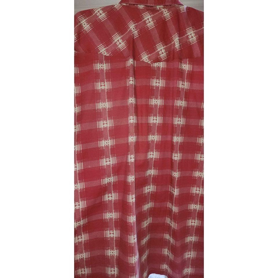 Vintage 2XL Vintage Outlaw Western Red Plaid Snap-Front Long Sleeve Size US XXL / EU 58 / 5 - 9 Thumbnail