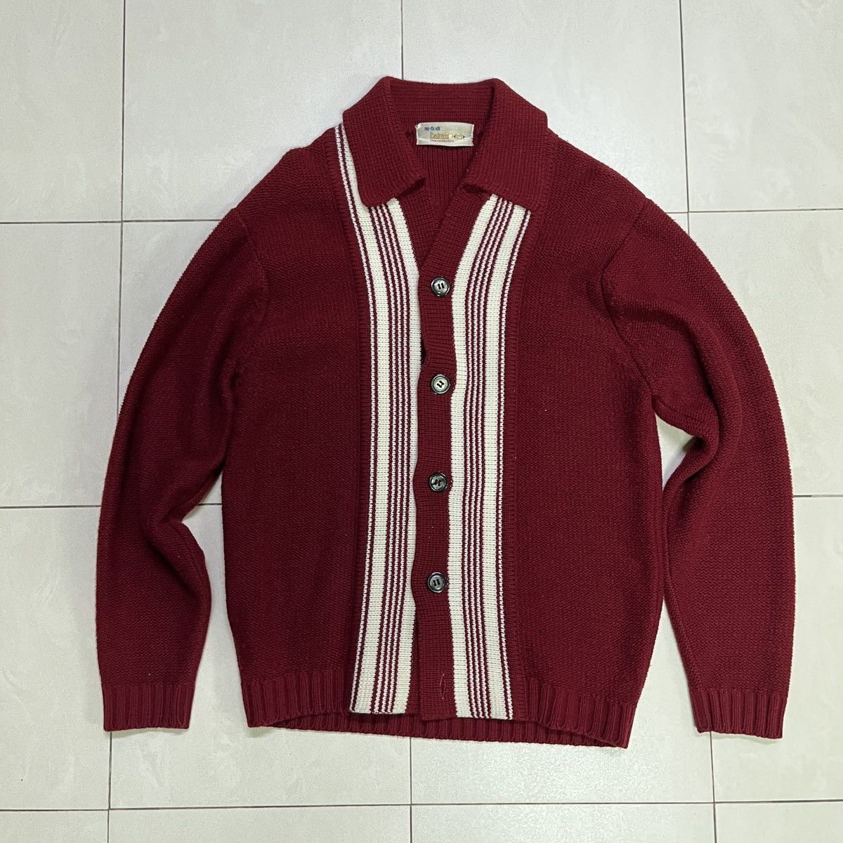 Aran Isles Knitwear × Japanese Brand Vintage Cashmilon Stripe Knit Cardigan Size US S / EU 44-46 / 1 - 2 Thumbnail