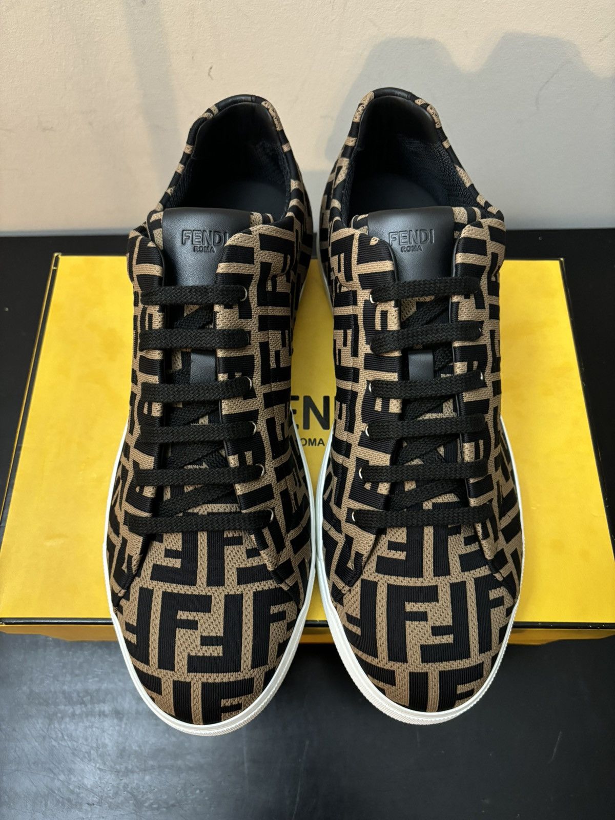 Fendi Fendi Forever Allover FF Zucca Monogram Sneakers Brown Size US 13 / EU 46 - 2 Thumbnail