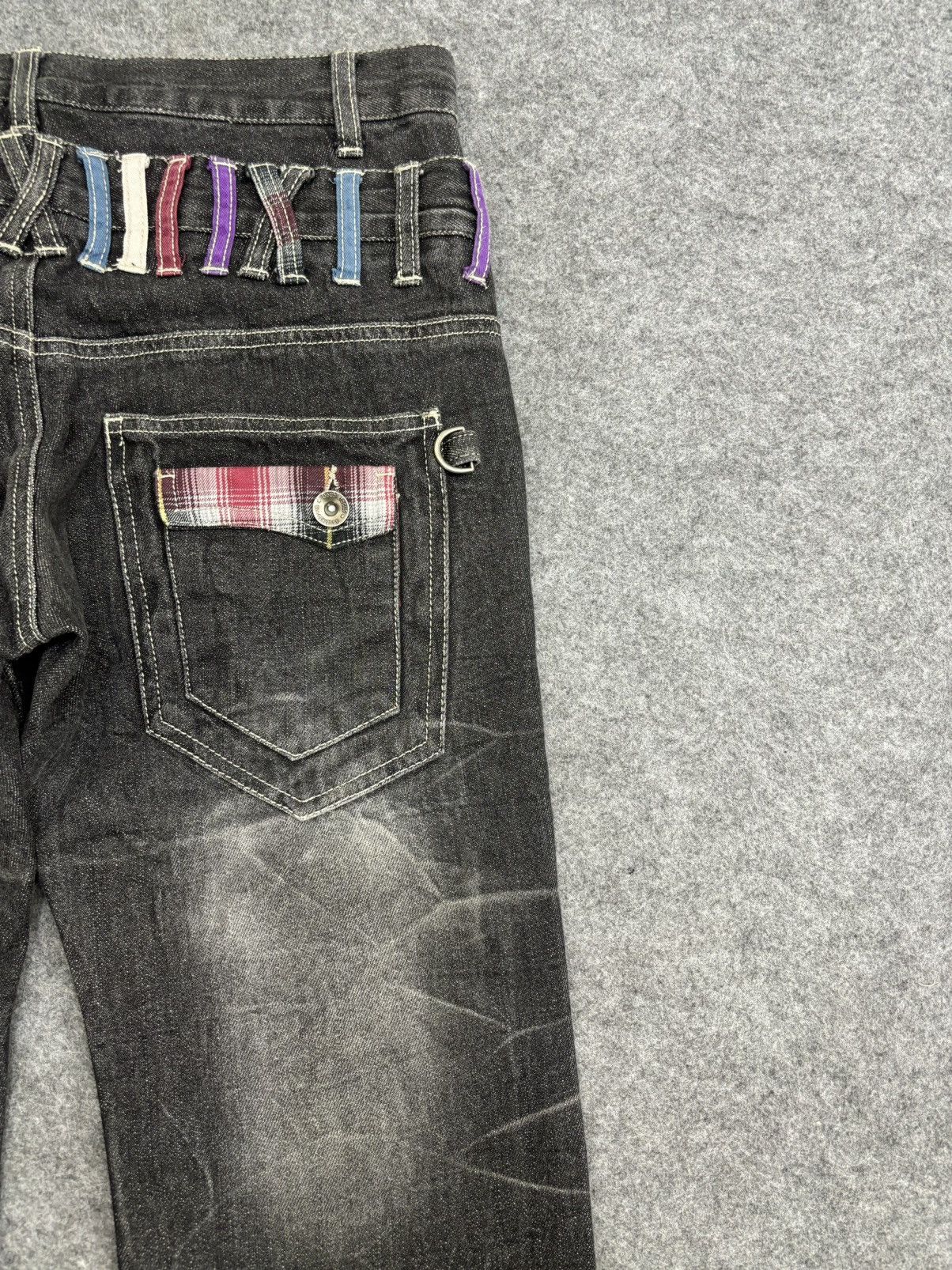 Japanese Brand 💥Doubel Waist💥Sick Japan Style Zipper Stonewash Denim F519 Size US 31 - 12 Thumbnail