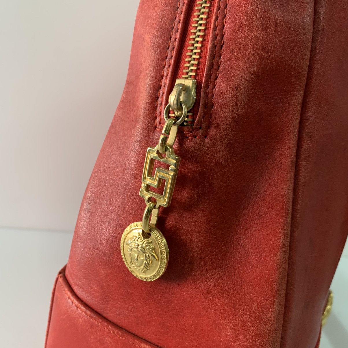 Versace Gianni Versace Red Leather Vintage Rare Handbag Size ONE SIZE - 7 Thumbnail