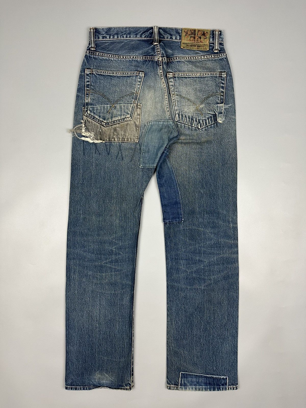 Blue Blue Japan Vintage Blue Blue Japan Boro Shashiko Denim Size US 32 / EU 48 - 2 Thumbnail