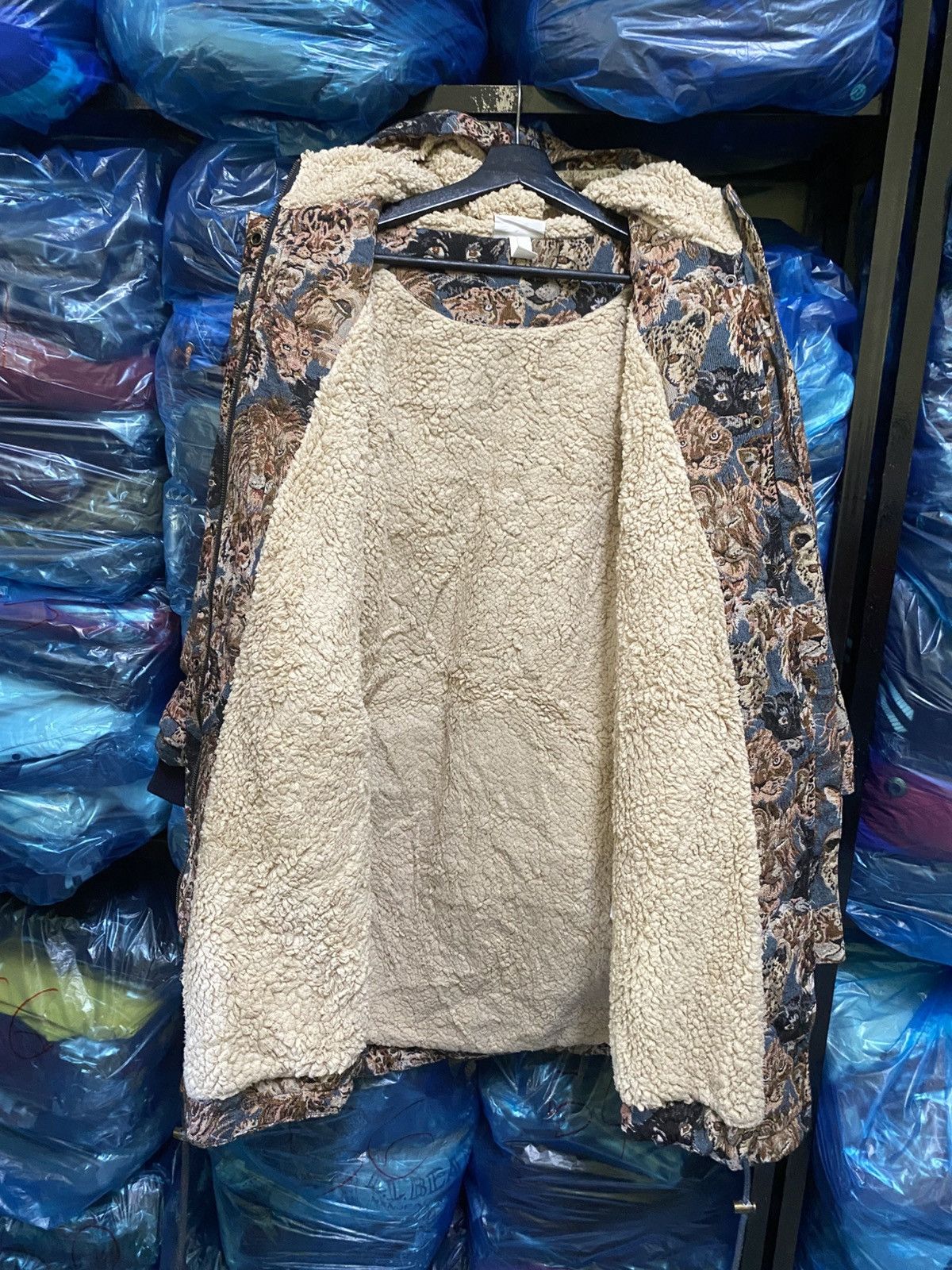 Other Animal Print Tapestry Parka Jacket Bold Lion Jungle Pattern Size US S / EU 44-46 / 1 - 8 Thumbnail