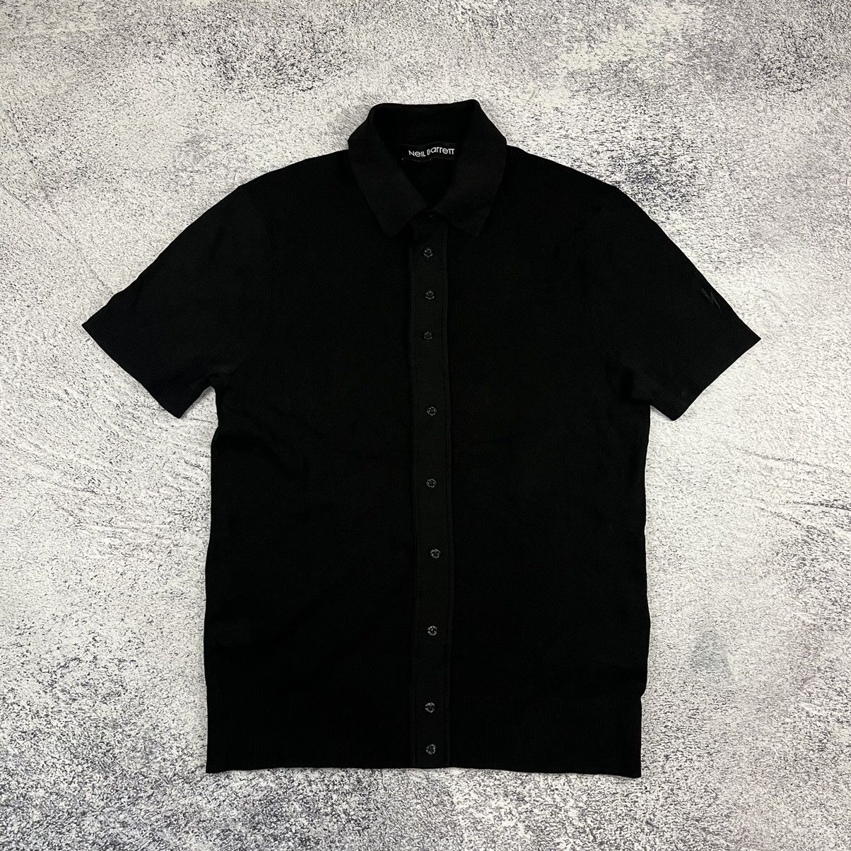 Neil Barrett technical Slim Fit Polo Shirt Black