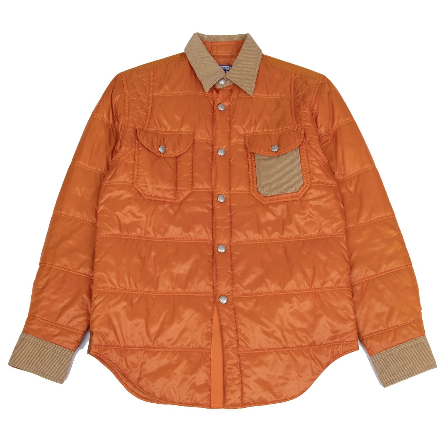 Junya Watanabe Quilted Hybrid Shirt Jacket in Orange, Size XS Size US XS / EU 42 / 0 - 1 Thumbnail