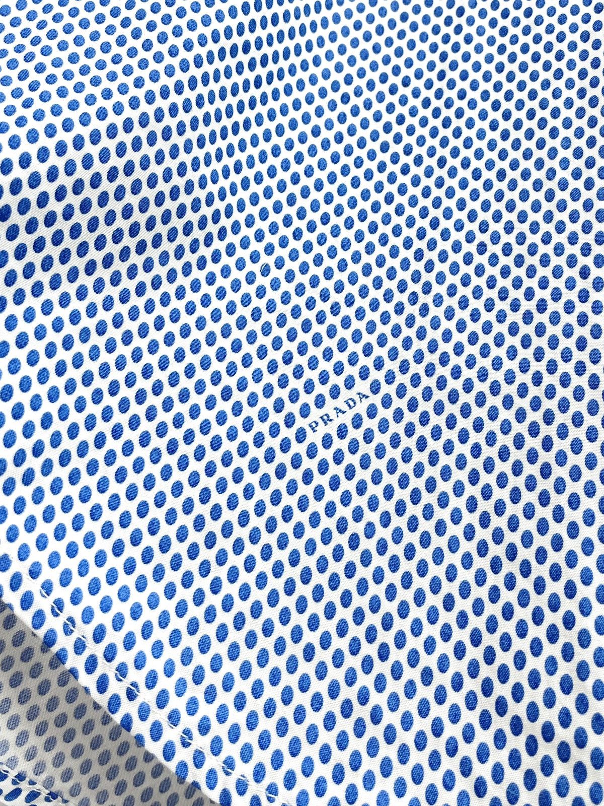 Prada PRADA Milano Micro Dot Cotton Shirt - Size L/XL Size US XL / EU 56 / 4 - 9 Thumbnail