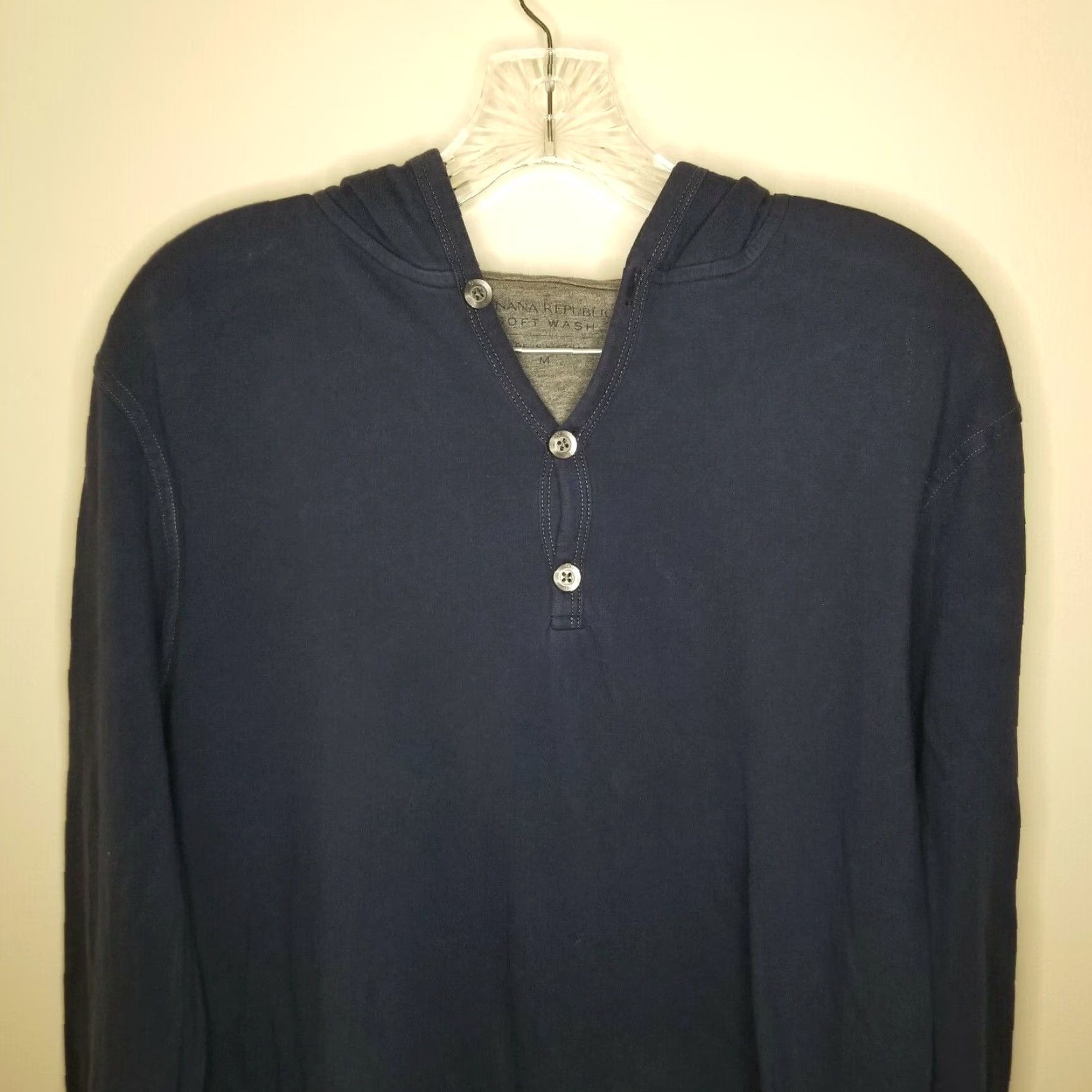 Banana Republic BANANA REPUBLIC Men’s Hooded Lightweight Sweater, Blue, Size M, Pullover Size US M / EU 48-50 / 2 - 2 Thumbnail