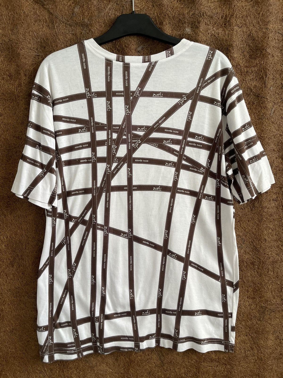Hermes Hermes Ribbon Print T Shirt Size US M / EU 48-50 / 2 - 2 Thumbnail
