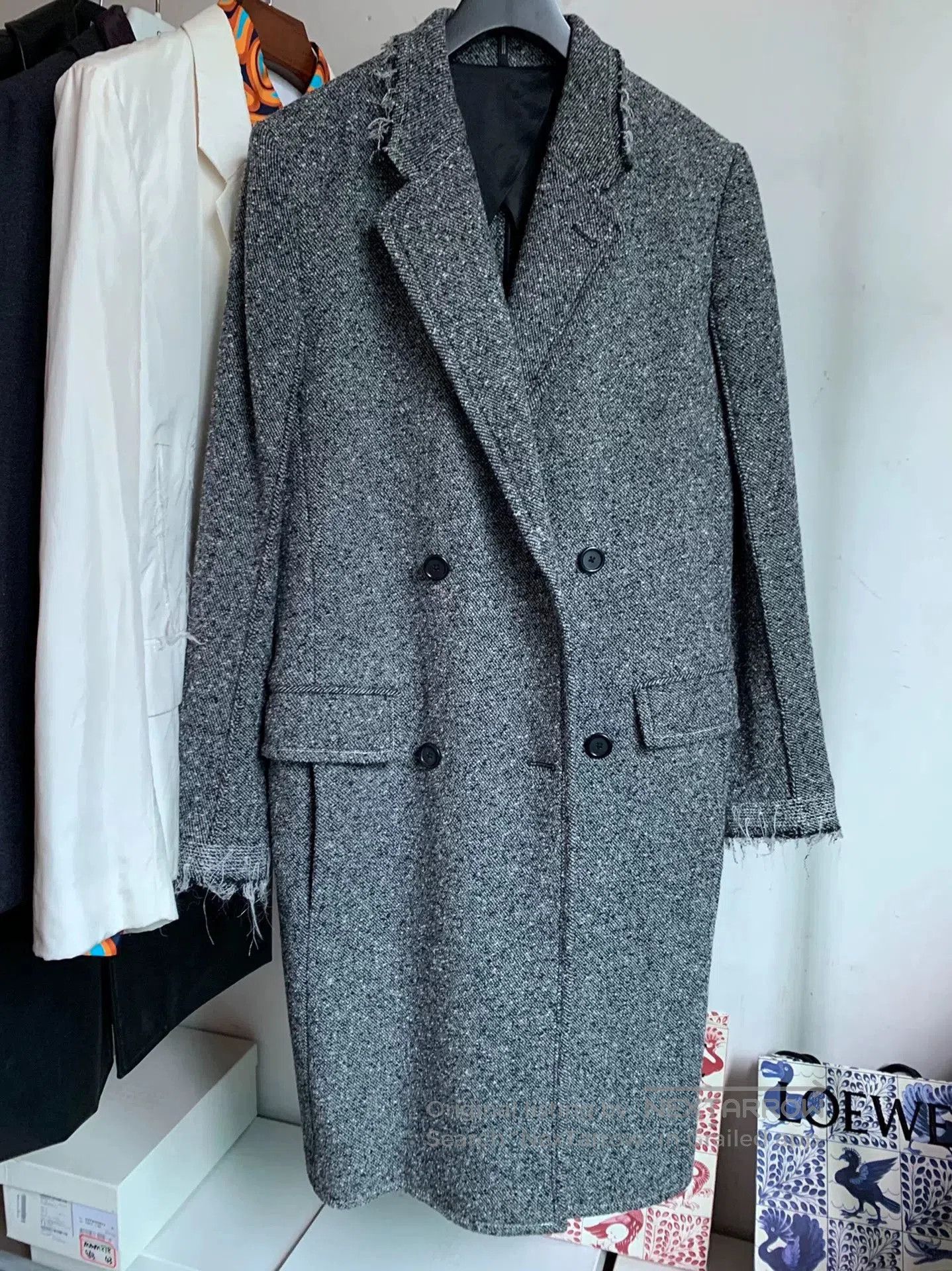 Helmut Lang Helmut Lang Wool Distressed Trench Coat. Size US S / EU 44-46 / 1 - 1 Thumbnail