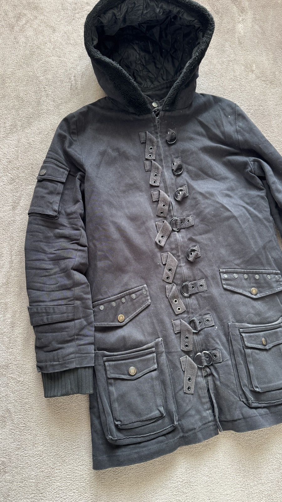 Le Grande Bleu (L.G.B.) Emp Punk Gothic Y2K Faded coat Jacket lgb RAF Simons Vibe Size US M / EU 48-50 / 2 - 3 Thumbnail