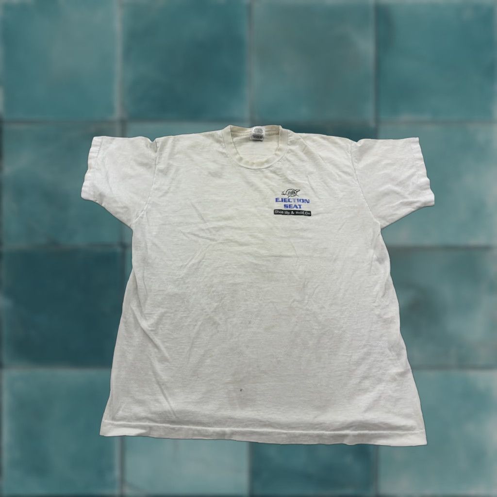 Fruit Of The Loom VINTAGE Fruit of the Loom Shirt Men XL White Shut Up Get In Hold On Get High Rollercoaster Graphic T-Shirt Mens XL White Shirt Size US XL / EU 56 / 4 - 1 Thumbnail