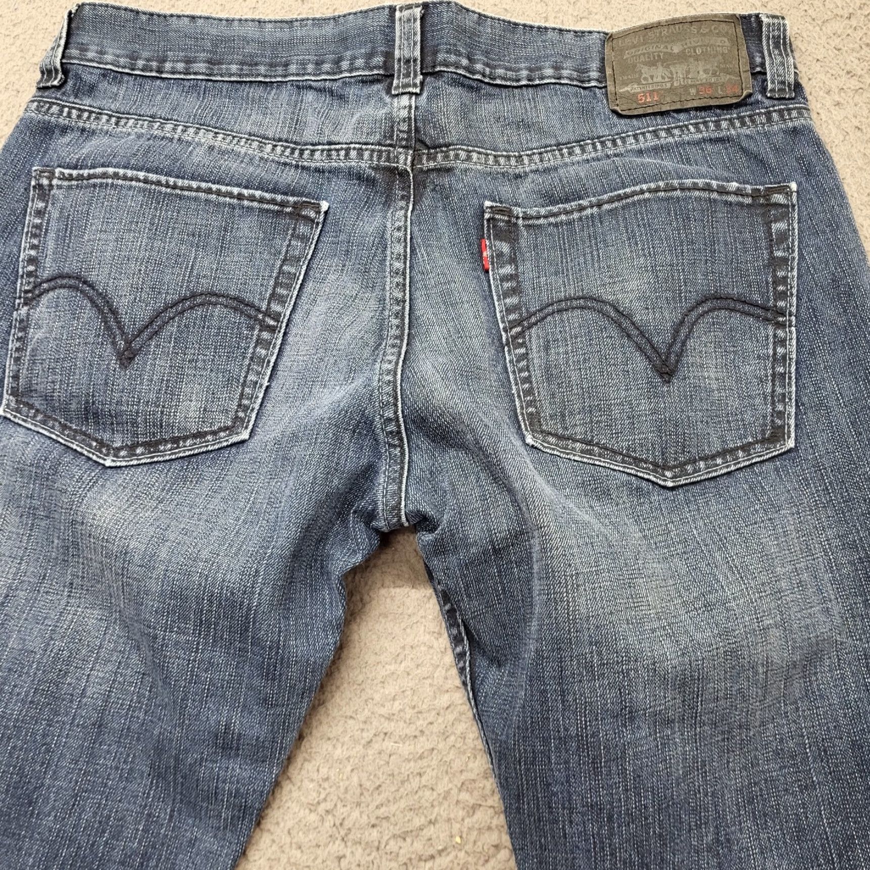Levi's Levi's Jeans Men 511 Skinny 38x34 Blue Dark Wash College Denim Size US 38 / EU 54 - 4 Thumbnail