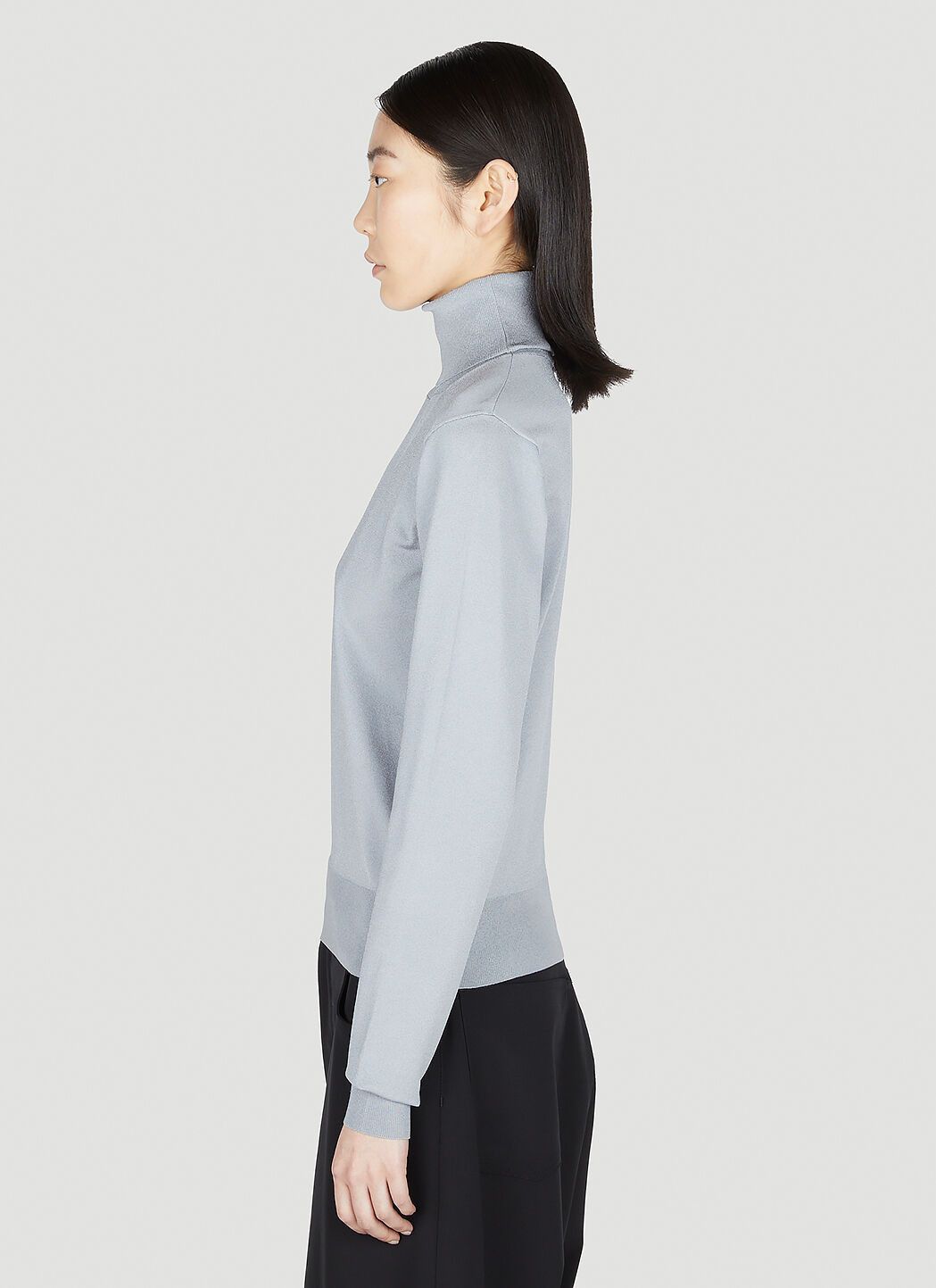 Balenciaga o1la1rc1a1024 Small Turtleneck Sweater in Grey Size L / US 10 / IT 46 - 5 Thumbnail
