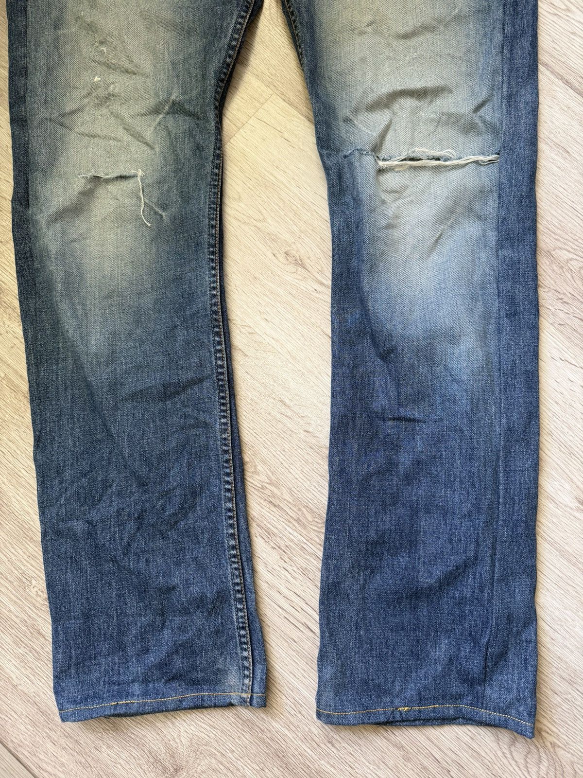 Levi's Levi’s 523 Distressed Jeans Y2K Grunge w Strap Altered Size US 34 / EU 50 - 2 Thumbnail