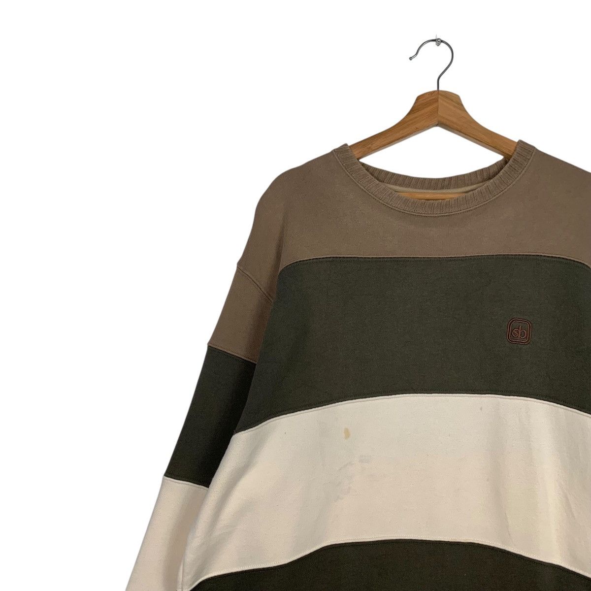 Japanese Brand EAST TWENTY BOX Striped Crewneck Sweatshirt #1983-C86 Size US L / EU 52-54 / 3 - 6 Thumbnail