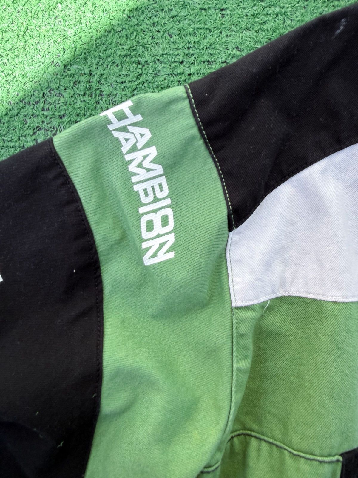 Bershka Bershka Denim Motocross Jacket Black Green Size M Rare Size US M / EU 48-50 / 2 - 11 Thumbnail