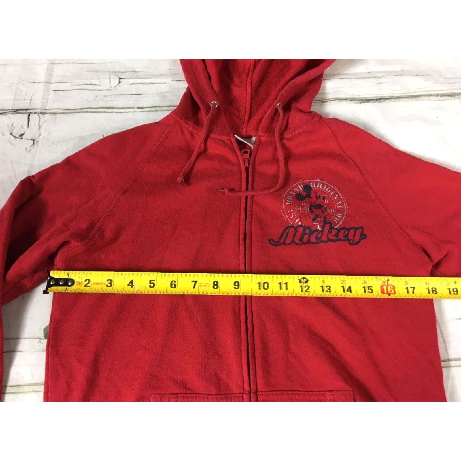 Disney VINTAGE Disney Mickey Mouse Juniors Hoodie Sweatshirt Sz L 11/13 Red Womens Mens Girls Boys EUC Size L / US 10 / IT 46 - 6 Thumbnail