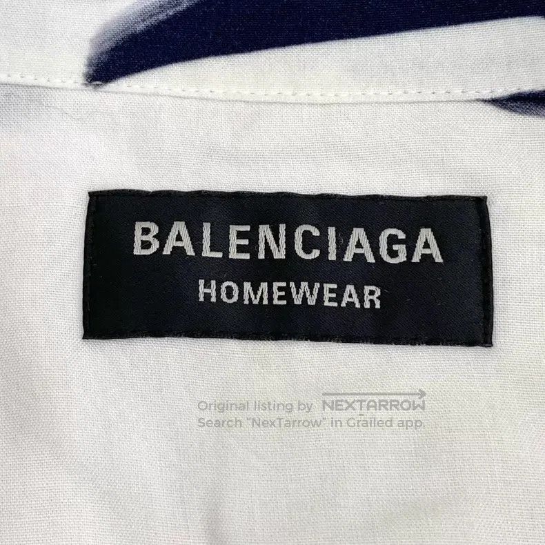 Balenciaga Balenciaga White Logo Letter Printed Collar Long Sleeve Sh Size XS / US 0-2 / IT 36-38 - 5 Thumbnail