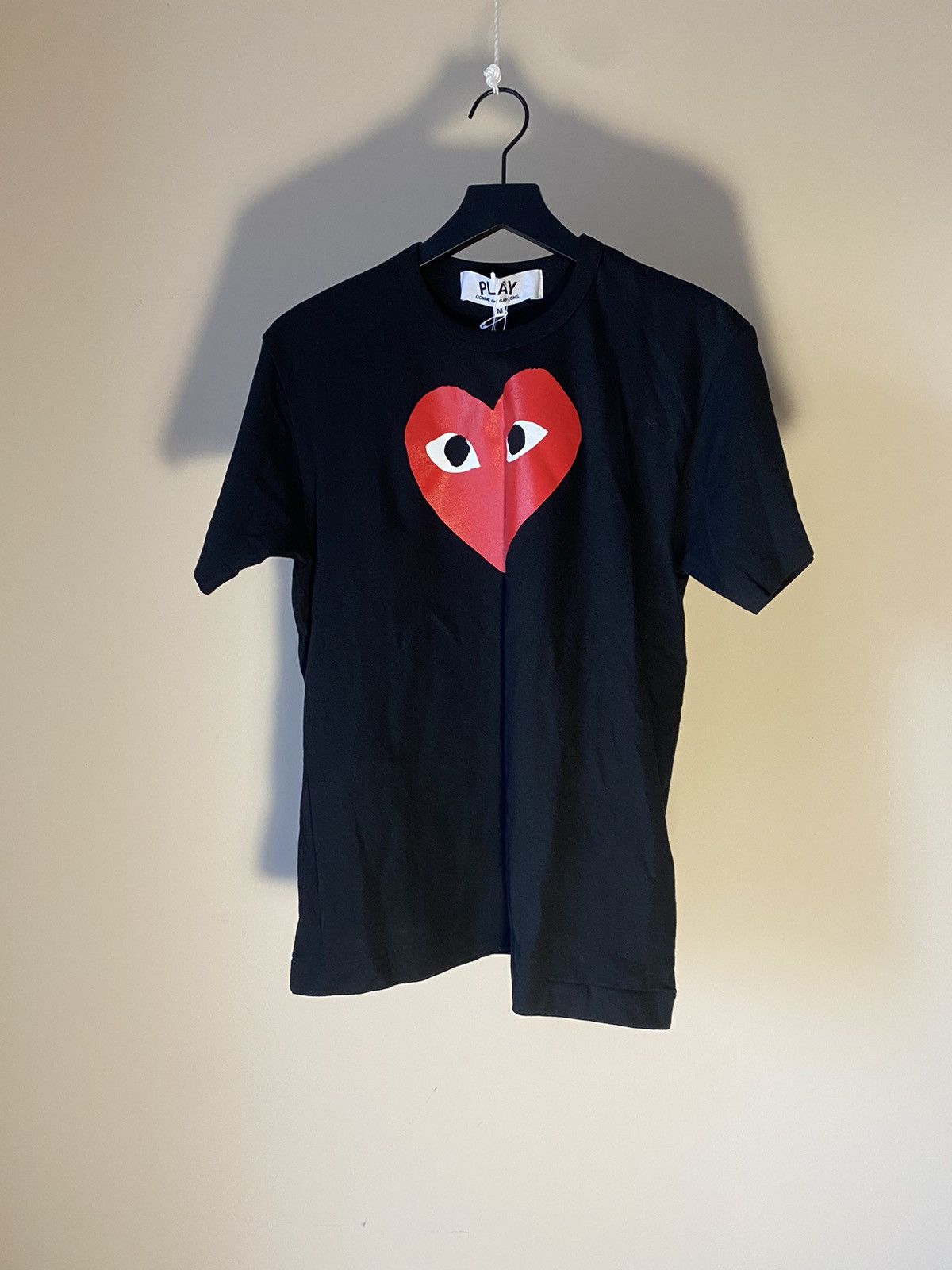 image of Comme Des Garcons Red Play T-Shirt [ Az-T112-051-1 ] in Black, Men's (Size Medium)