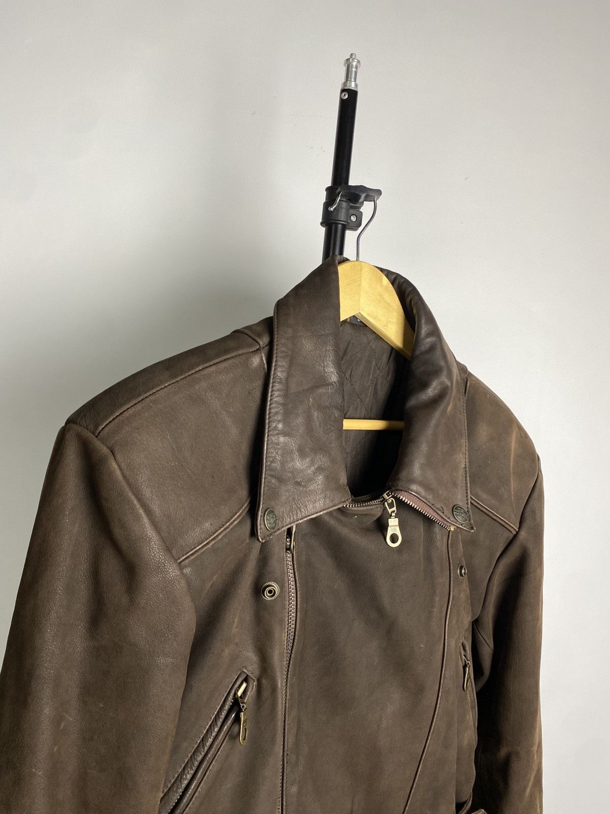 Leather × Vintage Vintage Genuine Leather MOTO Bomber Jacket Rock Punk Size US S / EU 44-46 / 1 - 6 Thumbnail