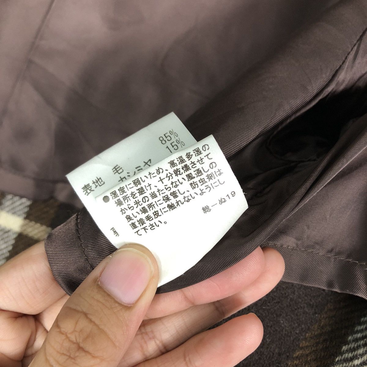 Burberry 🔥Vintage Wool Jacket Burberry Nova Check Mink Fur Collar Size US M / EU 48-50 / 2 - 20 Thumbnail