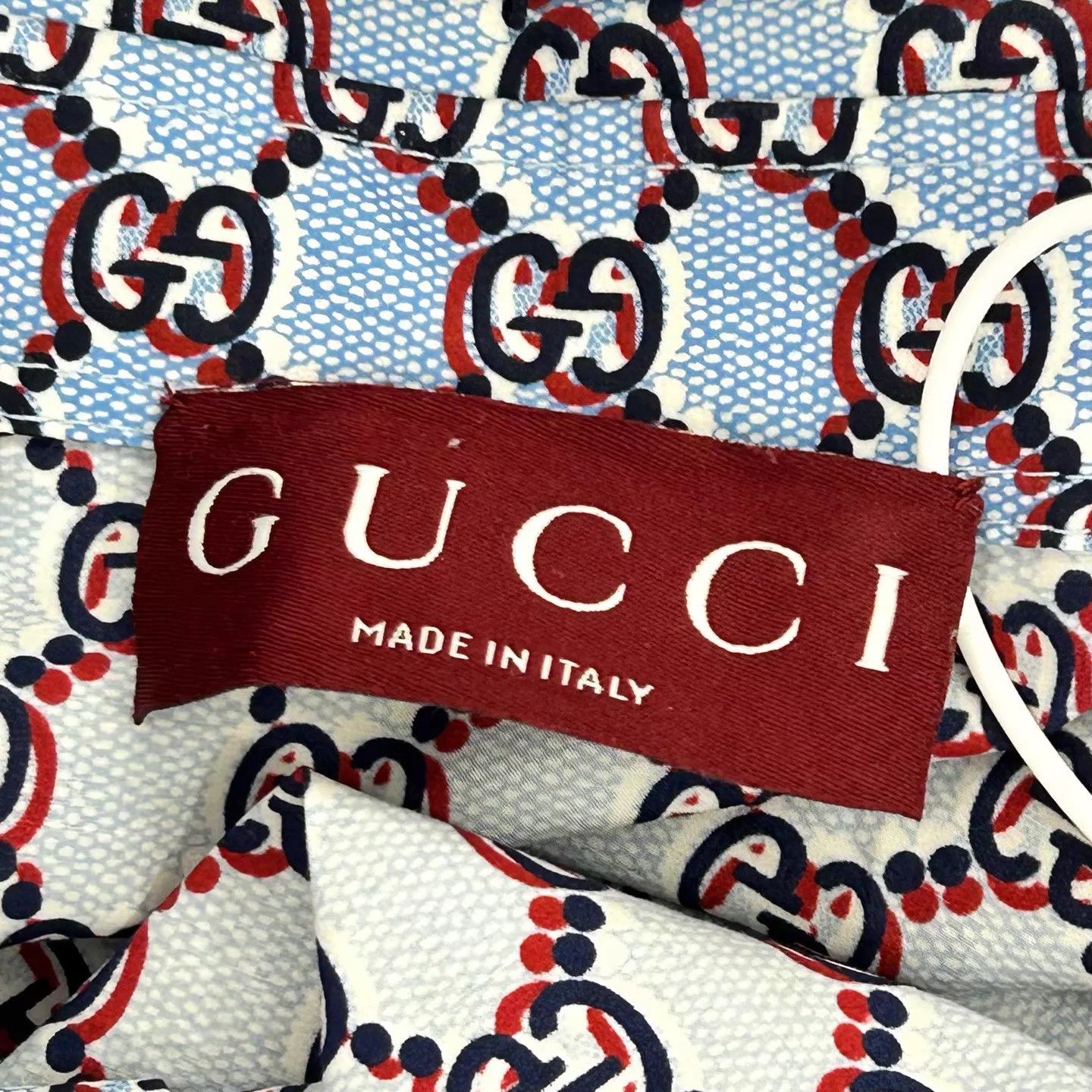 Gucci Gucci Double G print blue long-sleeve shirt size 41 Size US L / EU 52-54 / 3 - 3 Thumbnail