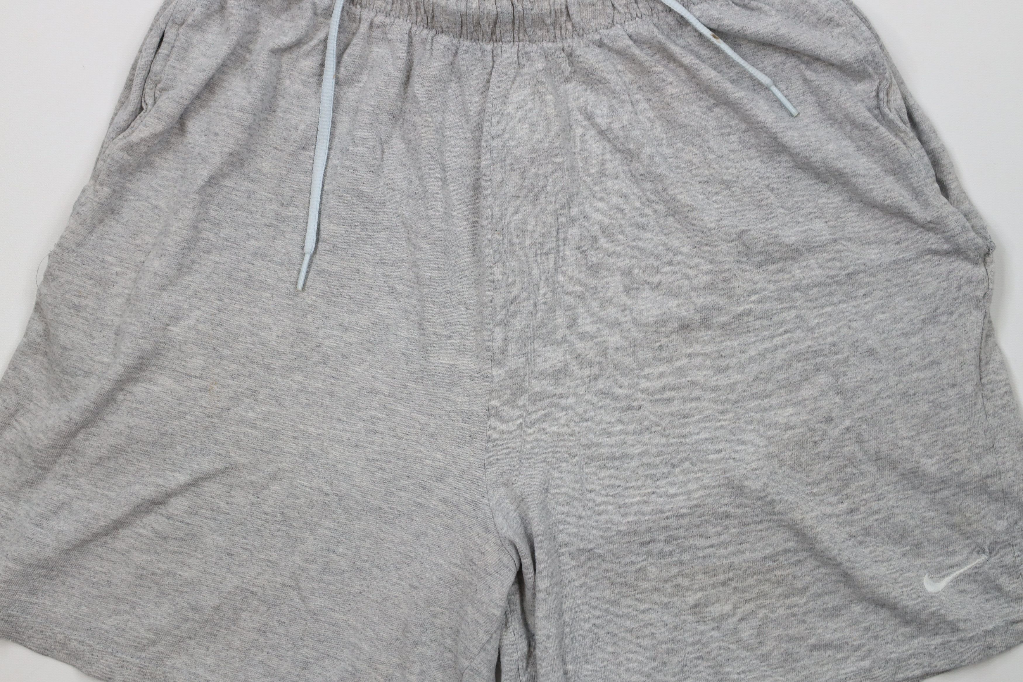Nike × Vintage Vintage 90s Nike Travis Scott Mini Swoosh Shorts Gray USA Size US 32 / EU 48 - 3 Thumbnail