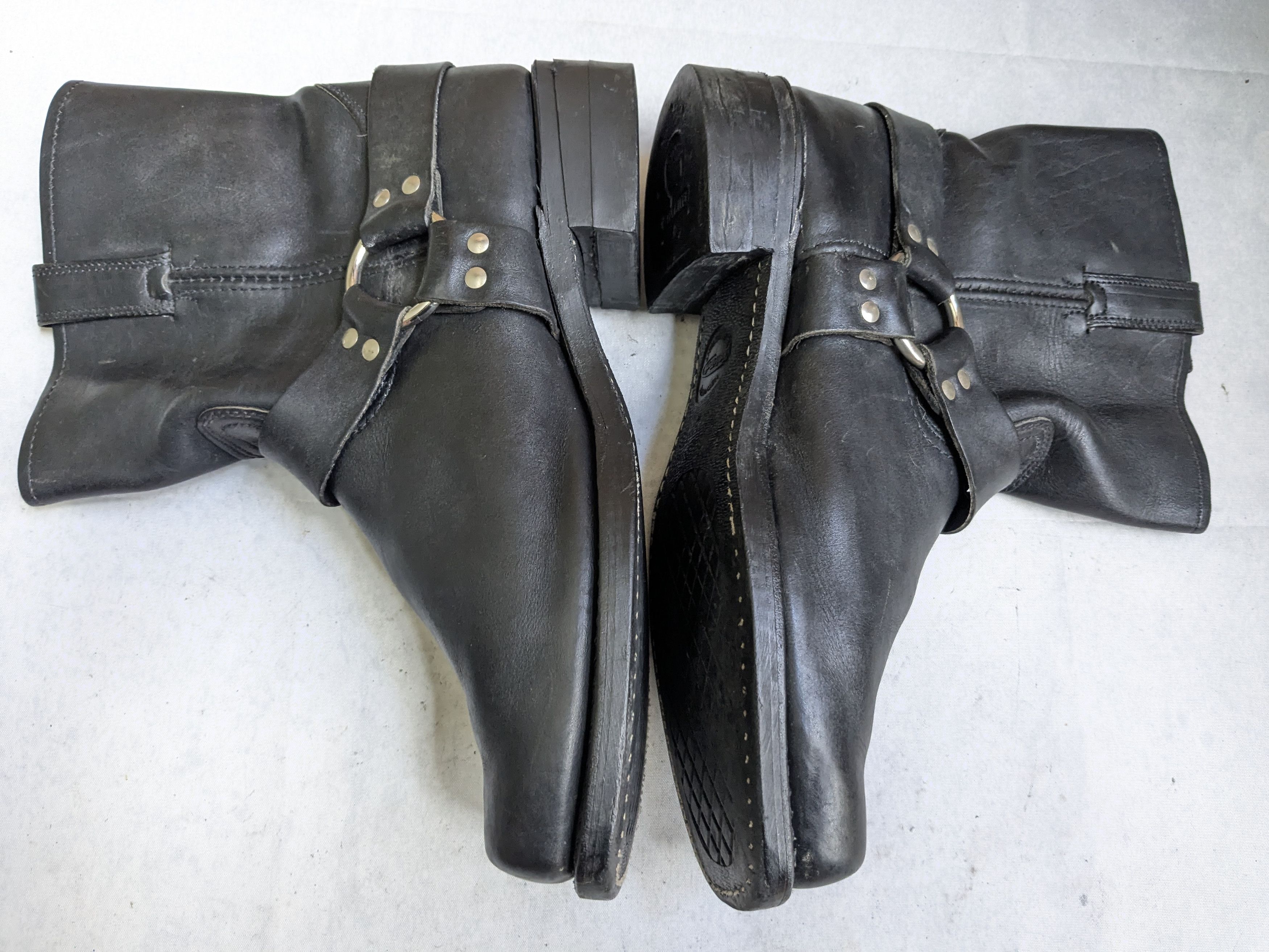 Frye Frye Harness Boots Black 13 M USA Leather Western Size US 13 / EU 46 - 12 Thumbnail