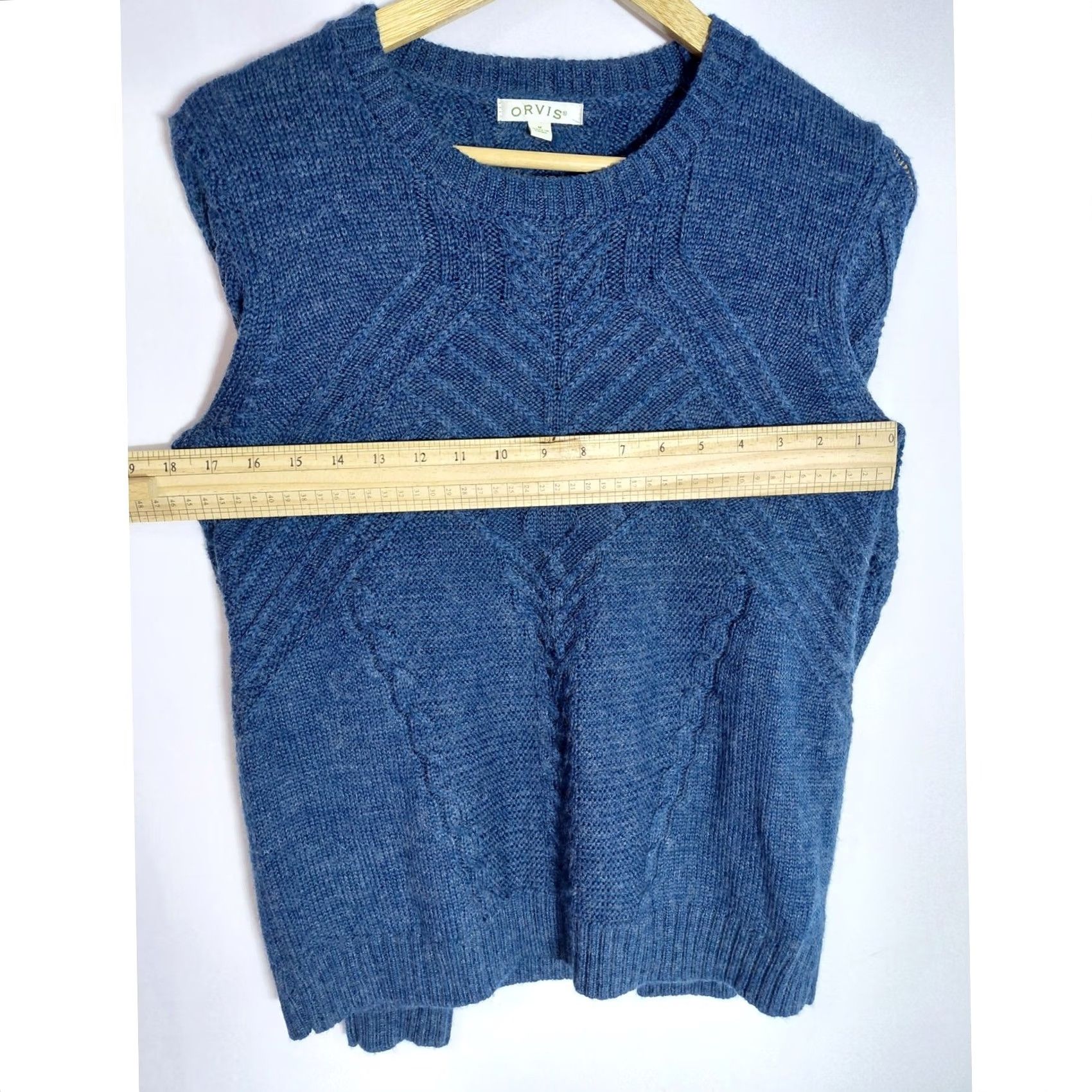 Orvis Orvis Wool Blend Sweater Blue Solid Knit Women Size M Kev Size M / US 6-8 / IT 42-44 - 7 Thumbnail