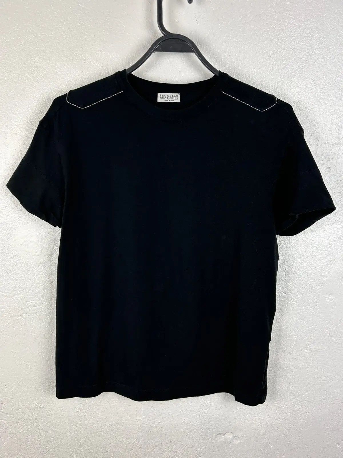 Brunello Cucinelli Brunello Cucinelli Short Sleeve Chain T-Shirt Black Size S / US 4 / IT 40 - 1 Thumbnail