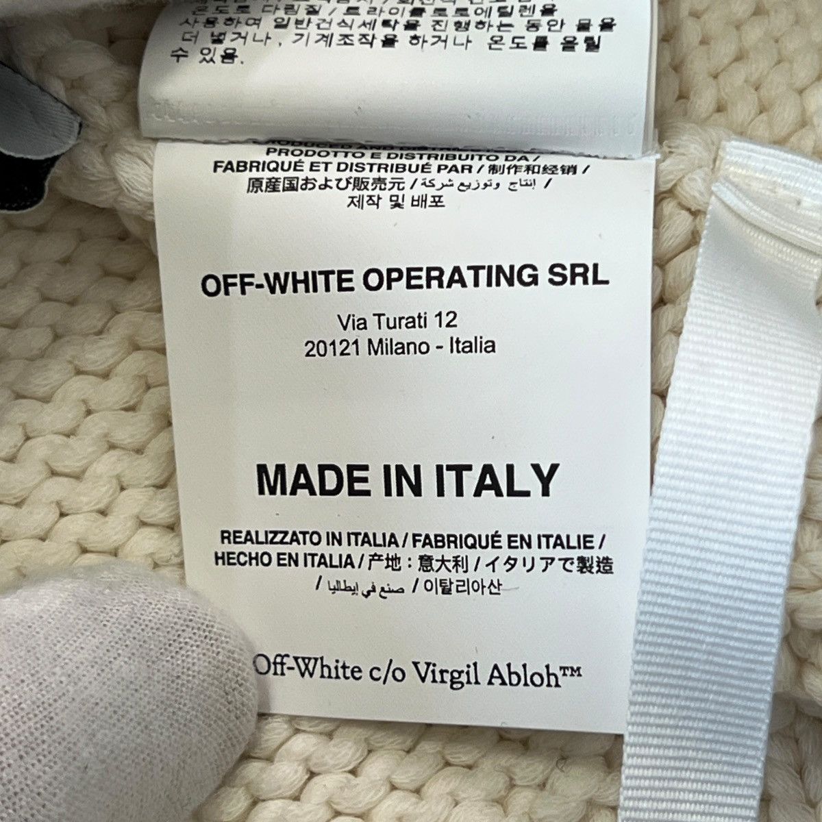 Off-White OFF-WHITE 2023SS OW Logo Low-Gauge Crewneck Knit Sweater Size US XXL / EU 58 / 5 - 9 Thumbnail