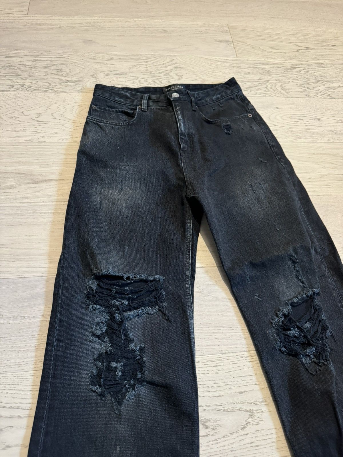 Balenciaga Balenciaga Mud Destroyed Jeans Size US 28 / EU 44 - 3 Thumbnail