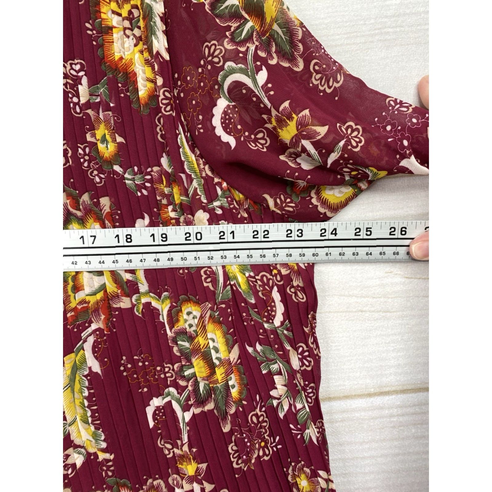 Vintage VINTAGE Time & Tru Dress XL 16/18 Burgundy Keyhole Floral Boho Hippie Lightweight Flowy Size XL / US 12-14 / IT 48-50 - 6 Thumbnail