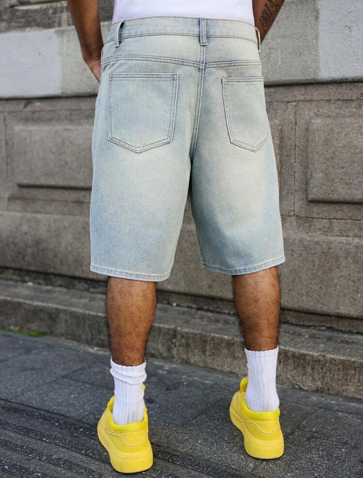 Other Manfinity EMRG Men's Solid Color Casual Denim Shorts Size US 40 / EU 56 - 2 Thumbnail