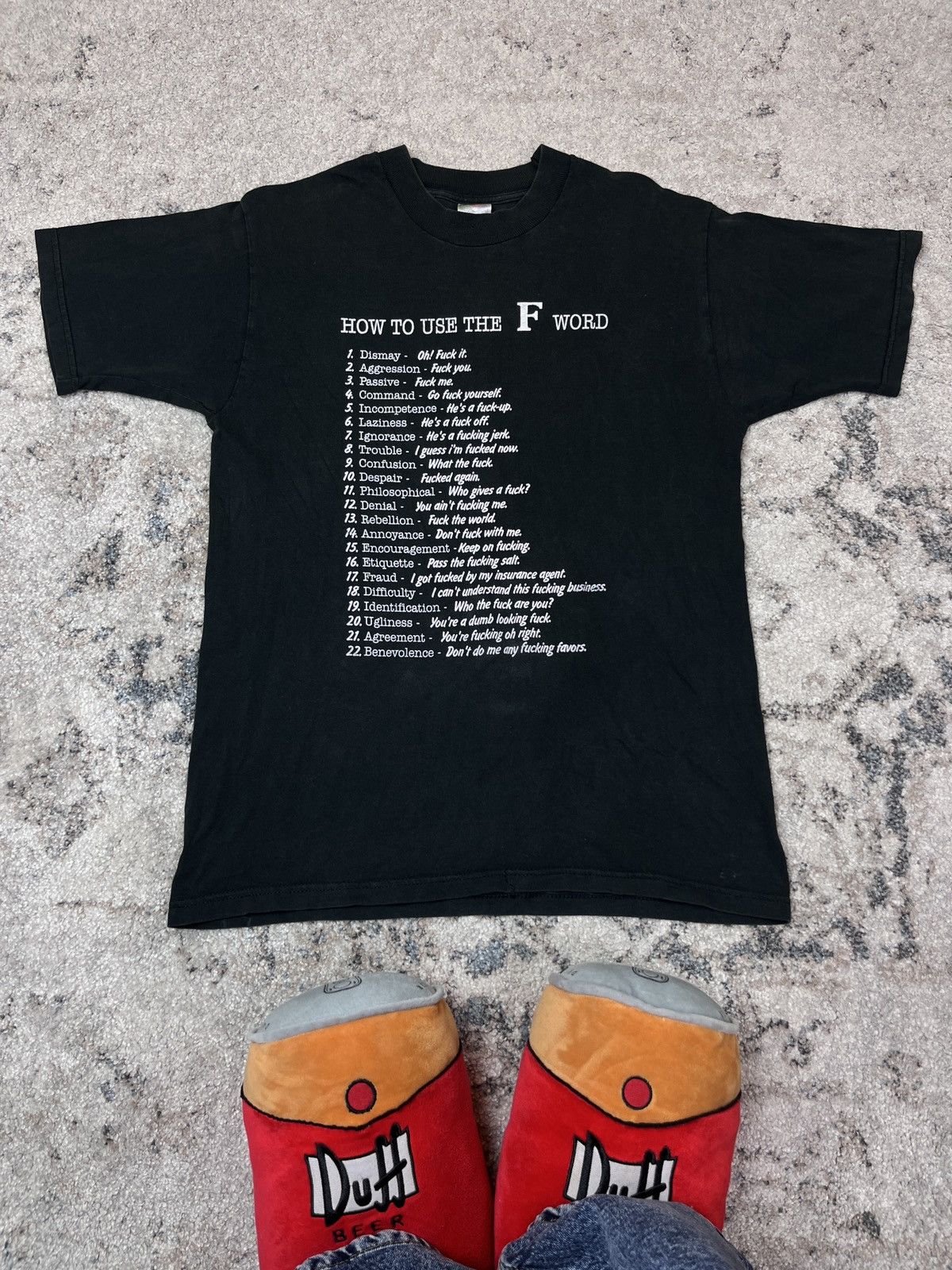 Vintage 1990s HOW TO USE F WORD - RARE FADED VINTAGE TEE - 855 Size US M / EU 48-50 / 2 - 1 Thumbnail