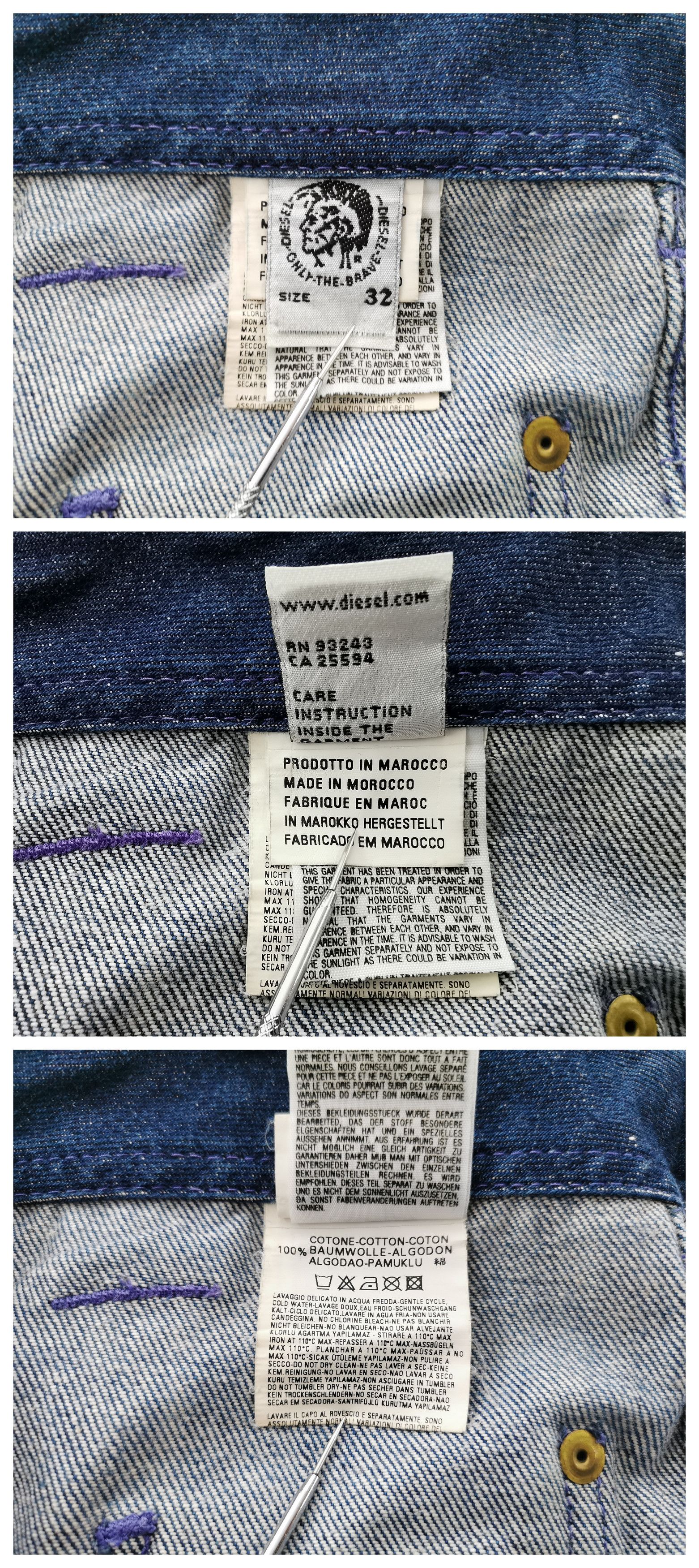 Diesel Vintage 90s Diesel Industry Denim Jeans Size 34 Size US 34 / EU 50 - 9 Thumbnail