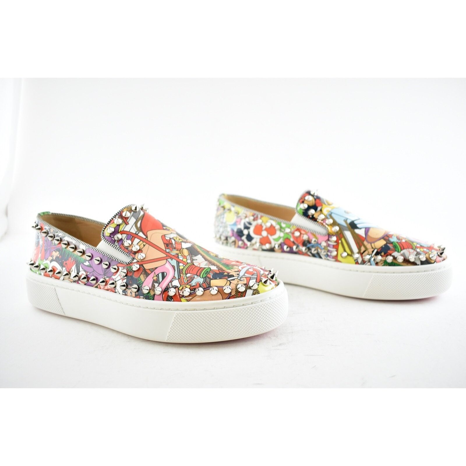 Christian Louboutin Super Pik Boat Flat Patent Loubi Low Top Slip On Sneaker 36 Size US 6 / IT 36 - 4 Thumbnail