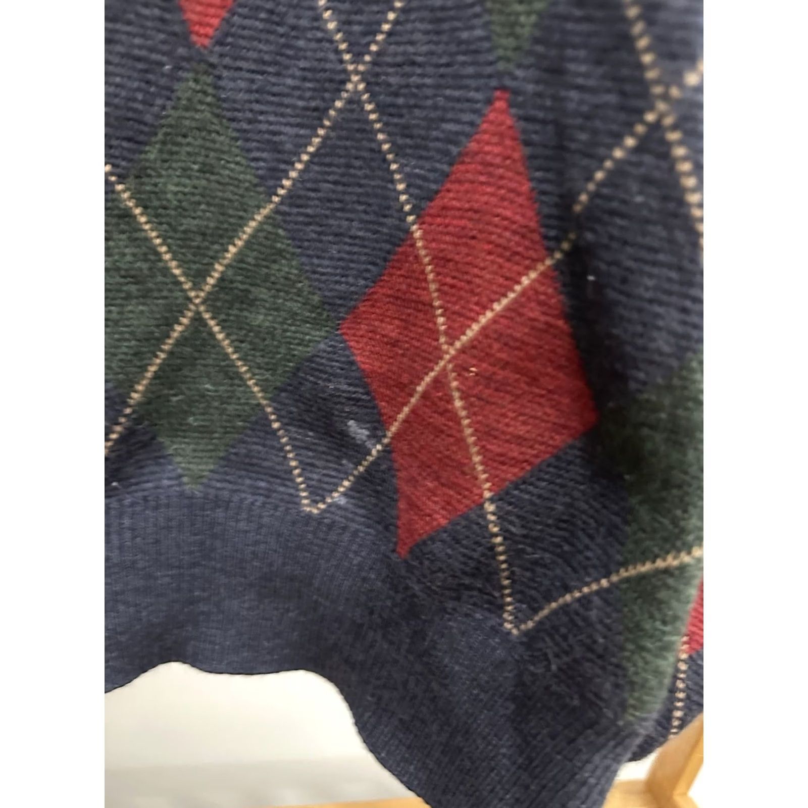 Brooks VTG Brooks Brothers Plaid Geometric Wool Pullover Sweater L Men Multicolor Douglas Distressed Holes Sportswear Size US L / EU 52-54 / 3 - 7 Thumbnail