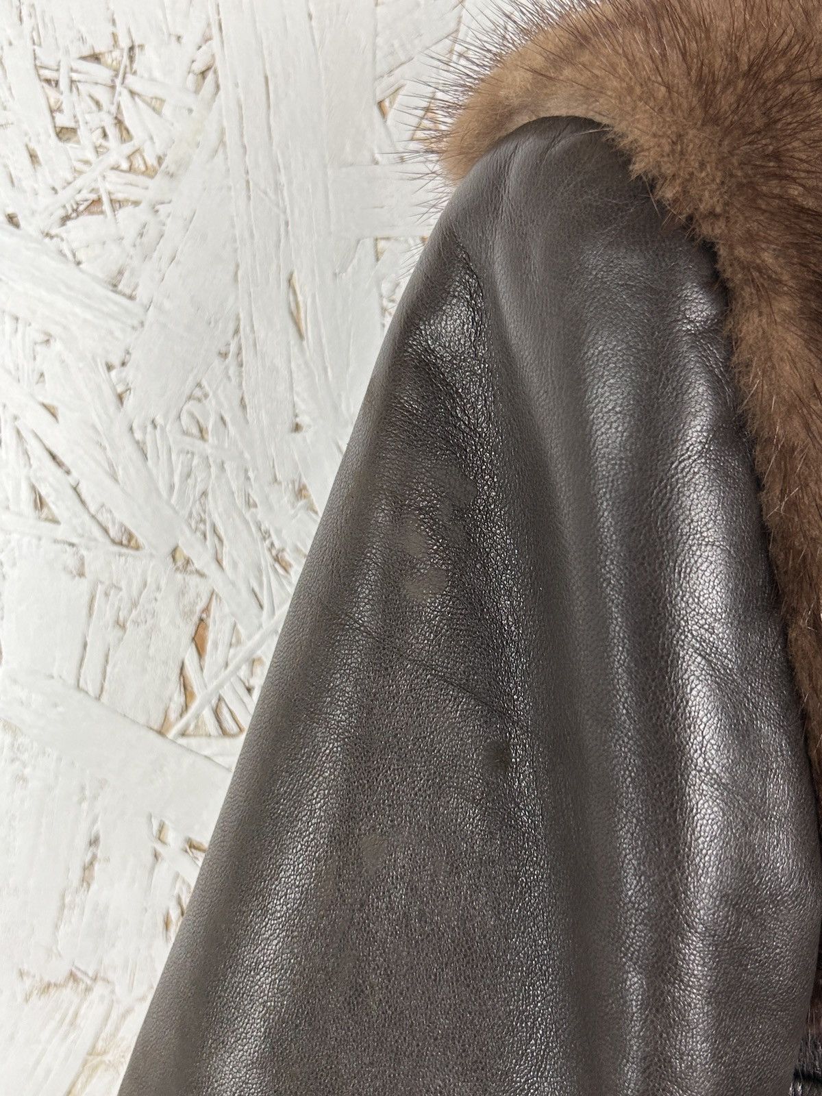 Gucci Gucci Tom Ford Brown Leather/Fur GG Leather Belt Jacket 40 Size S / US 4 / IT 40 - 5 Thumbnail