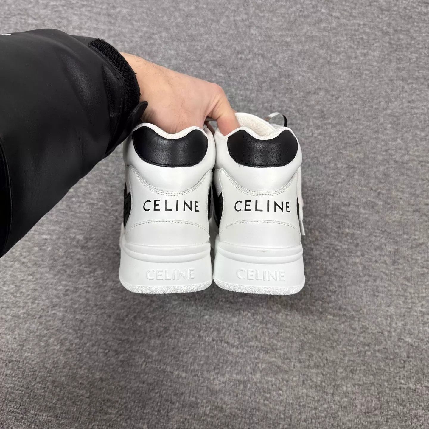 Celine Celine black white high-top sneakers 42 worn once Size US 9 / EU 42 - 5 Thumbnail