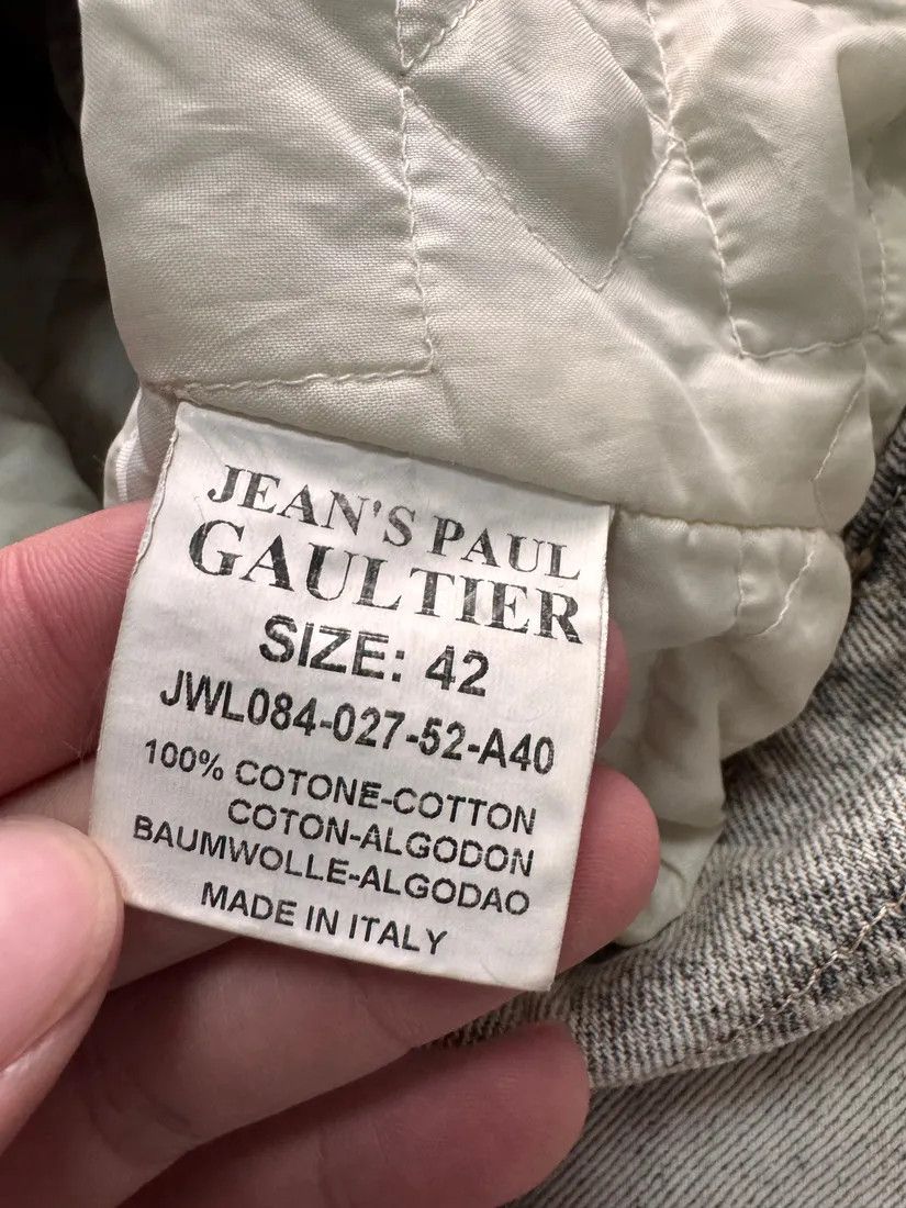 Jean Paul Gaultier × Vintage 2000s Jean Paul Gaultier Grey Native American Denim Jacket Size XS / US 0-2 / IT 36-38 - 5 Thumbnail