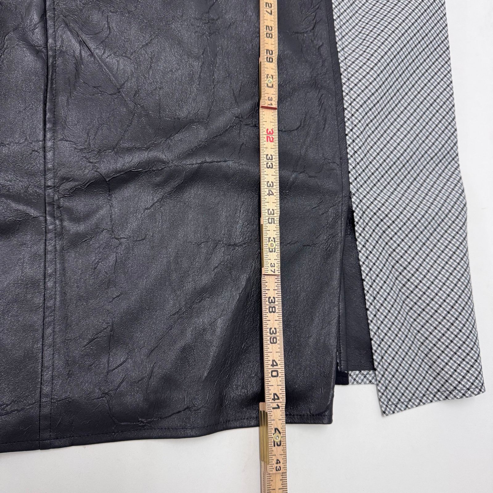 Marina Rinaldi Marina Rinaldi Mixed Media Colorblock Faux Leather Dress 8 Size M / US 6-8 / IT 42-44 - 7 Thumbnail