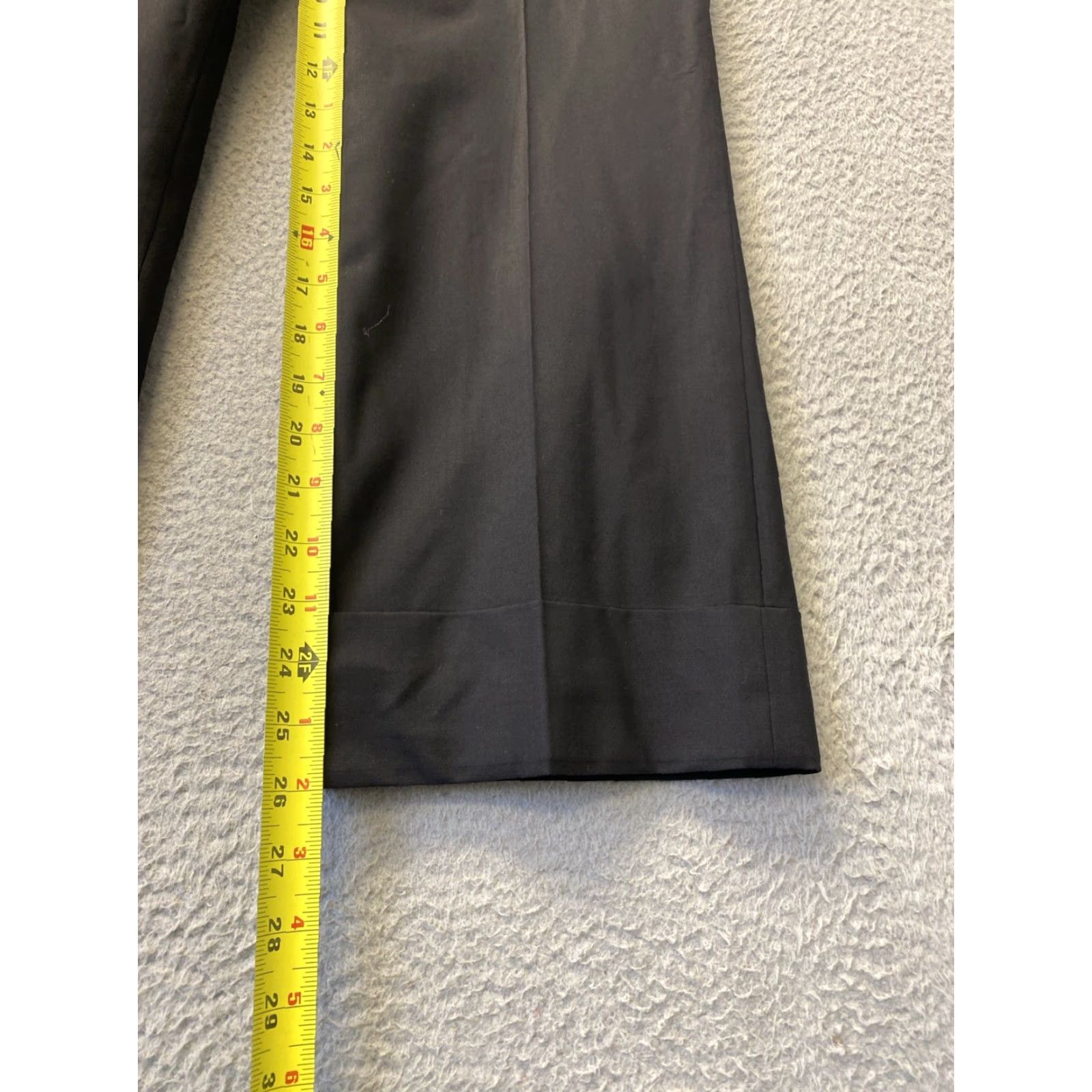 Banana Republic VINTAGE Banana Republic Martin-Fit Wide-Leg Pants Women 10 Black Cropped Pockets Dress Pants Size 32" / US 10 / IT 46 - 5 Thumbnail