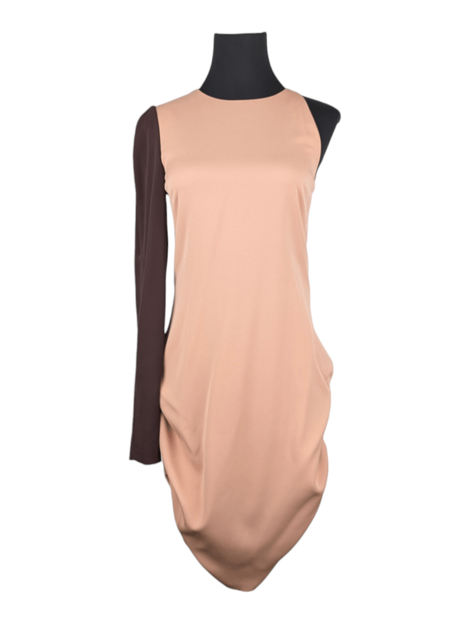 Tom Ford Tom Ford Brown And Salmon Single Sleeve Dress Size XS / US 0-2 / IT 36-38 - 6 Thumbnail